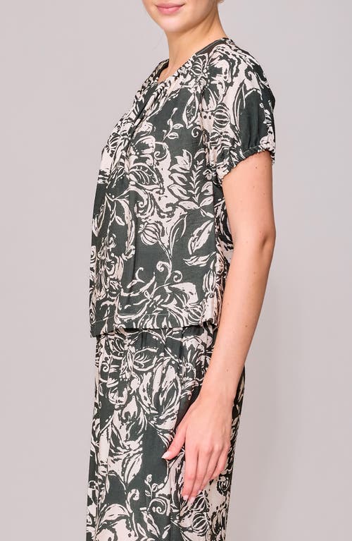 Melloday Print Puff Sleeve Top