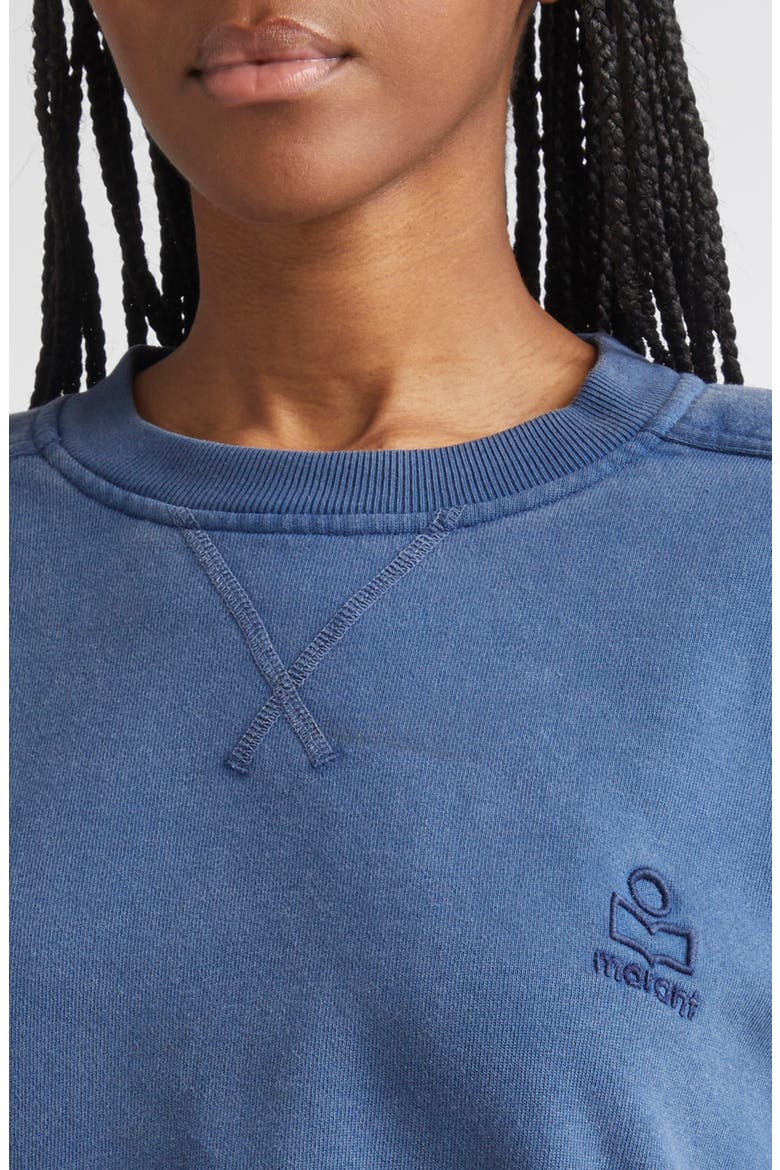 Sunny Logo Embroidered Sweatshirt, Alternate, color, INDIGO