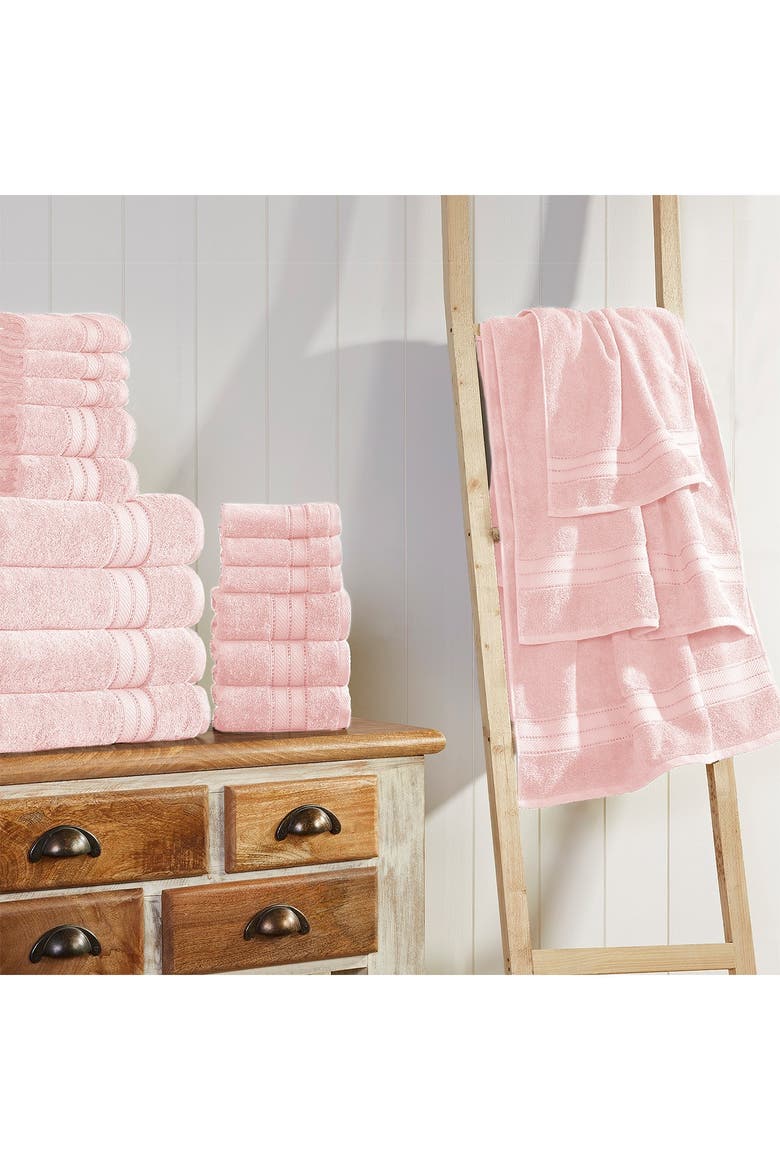 SpunLoft 18-Piece Towel Set, Alternate, color, BLUSH
