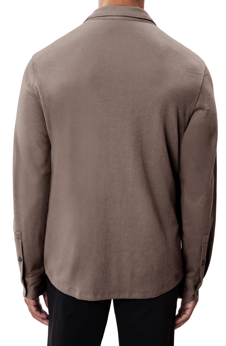Robert Barakett Milo Knit Button-Up Shirt, Alternate, color, Pottery