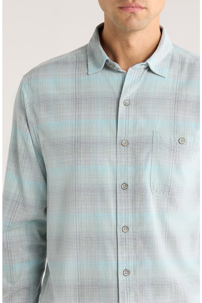 Coastline Cord Cotton Button-Up Shirt, Alternate, color, BABY FERN