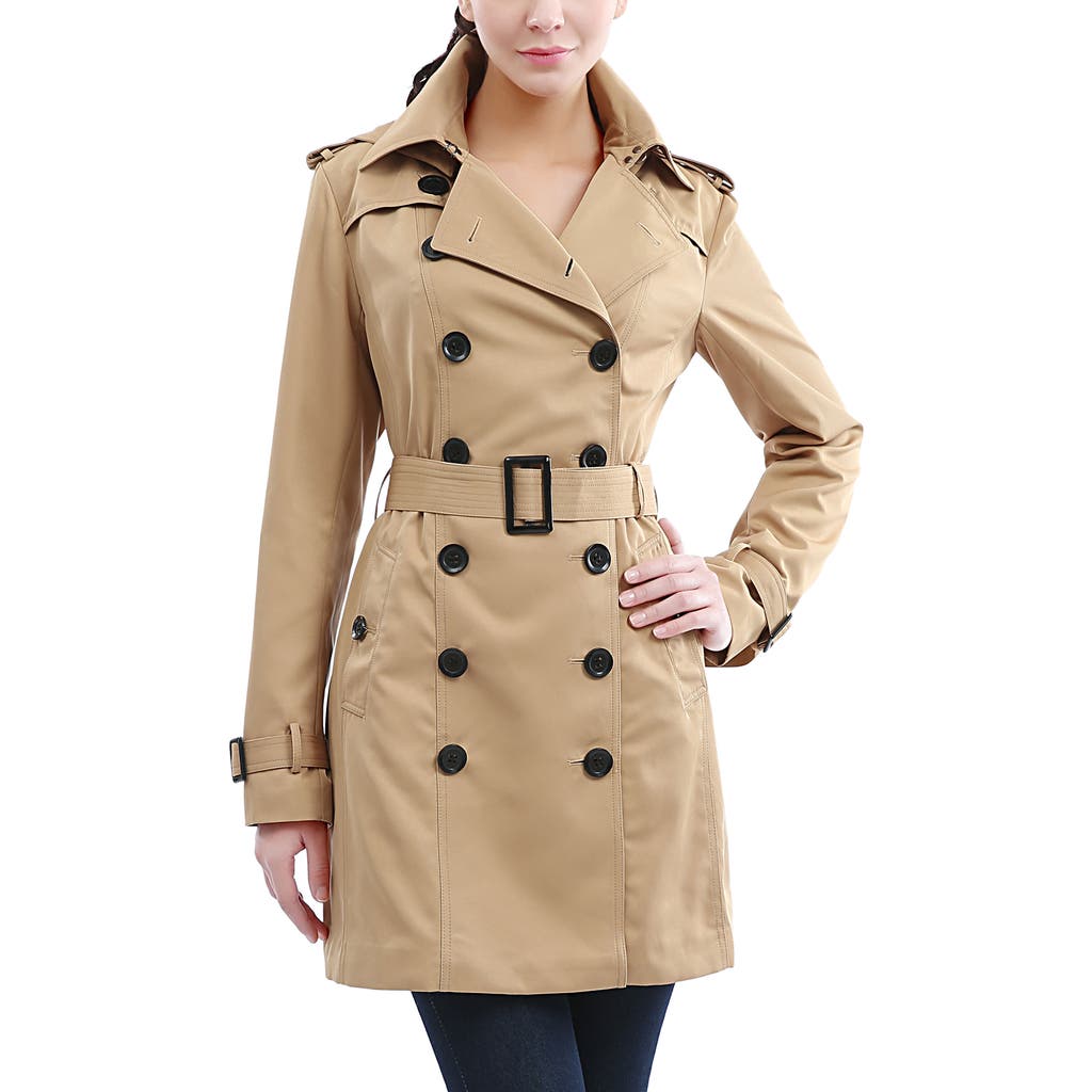 Kimi & Kai Women's Rosie Hooded Trench Coat in Tan at Nordstrom, Size Medium