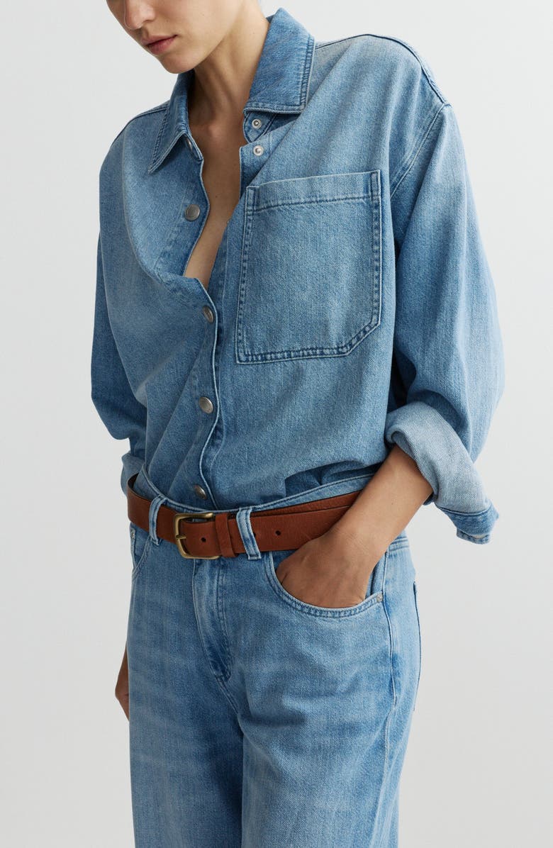 DL1961 Addison Snap Front Denim Overshirt, Alternate, color,