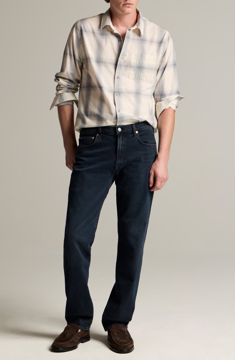 Vince Townes Plaid Cotton Button-Up Shirt, Alternate, color, Blanco/Hawk Blue