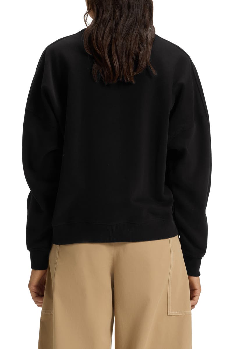 BOSS Orange Star Logo Embroidered Sweatshirt, Alternate, color, Black