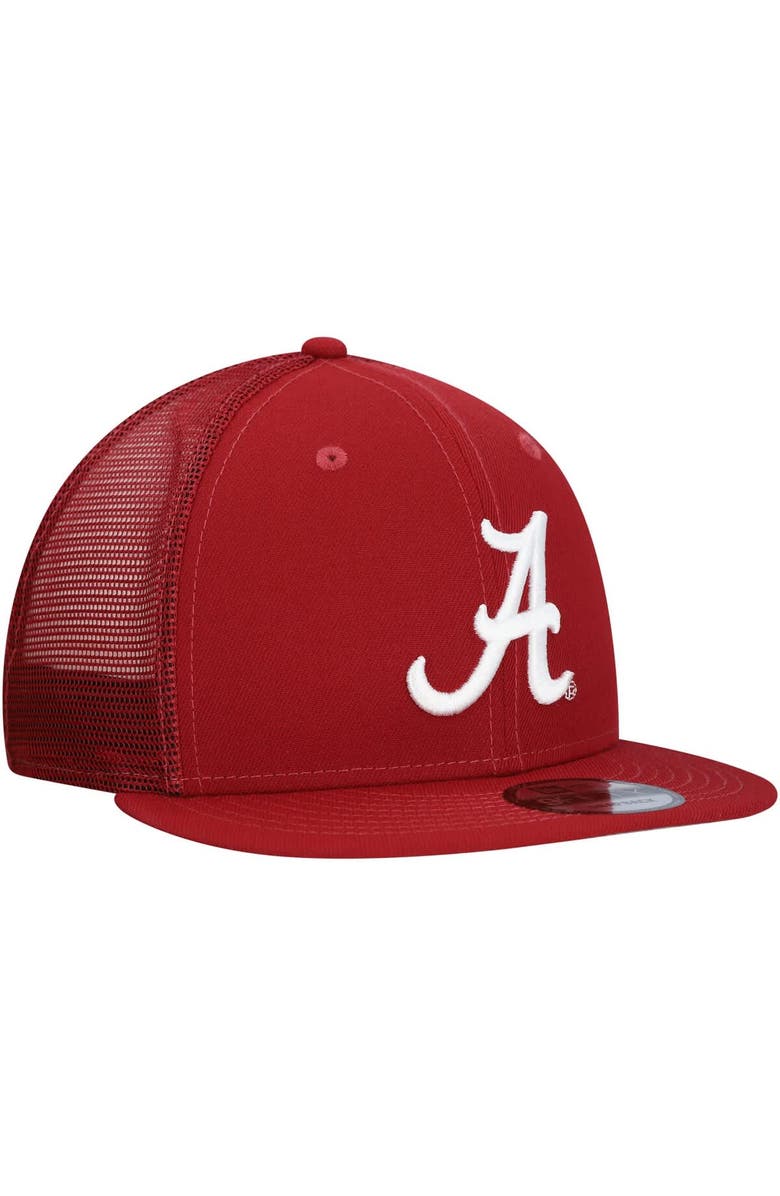 New Era Men's New Era Crimson Alabama Crimson Tide 9FIFTY Trucker Snapback Hat, Alternate, color, 