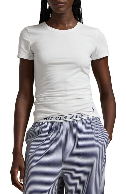Polo Ralph Lauren Stretch Cotton T-shirt In White