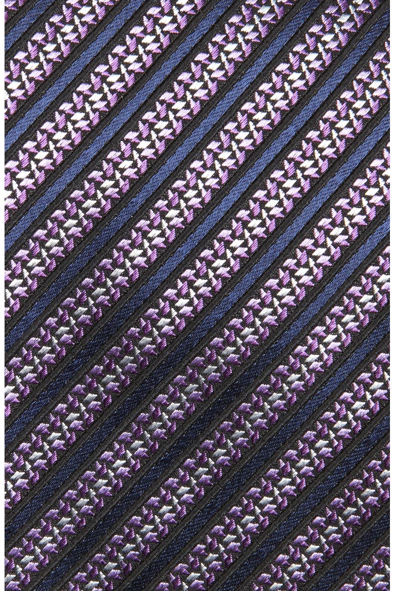 Stripe Mulberry Silk Tie, Alternate, color, PURPLE