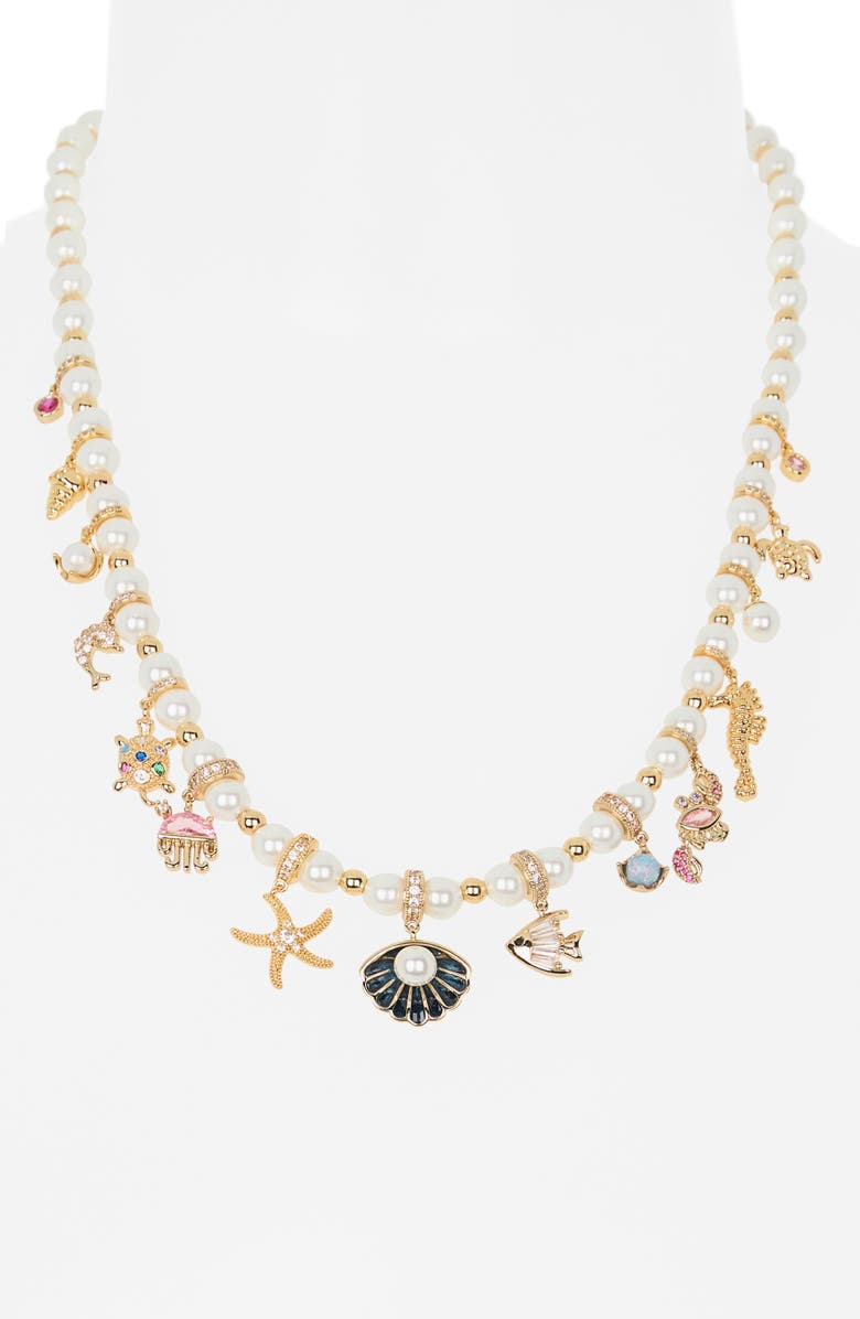EYE CANDY LOS ANGELES Aimee Charm Necklace, Alternate, color, Gold