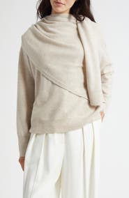 Vince Drape Neck Wool & Cashmere Sweater
