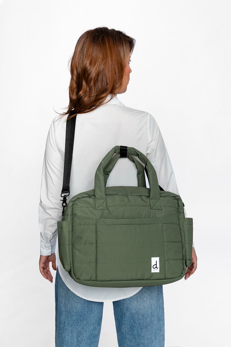 Water-Repellent 7-Compartment Changing Mat Diaper Bag, Alternate, color, Olive Green