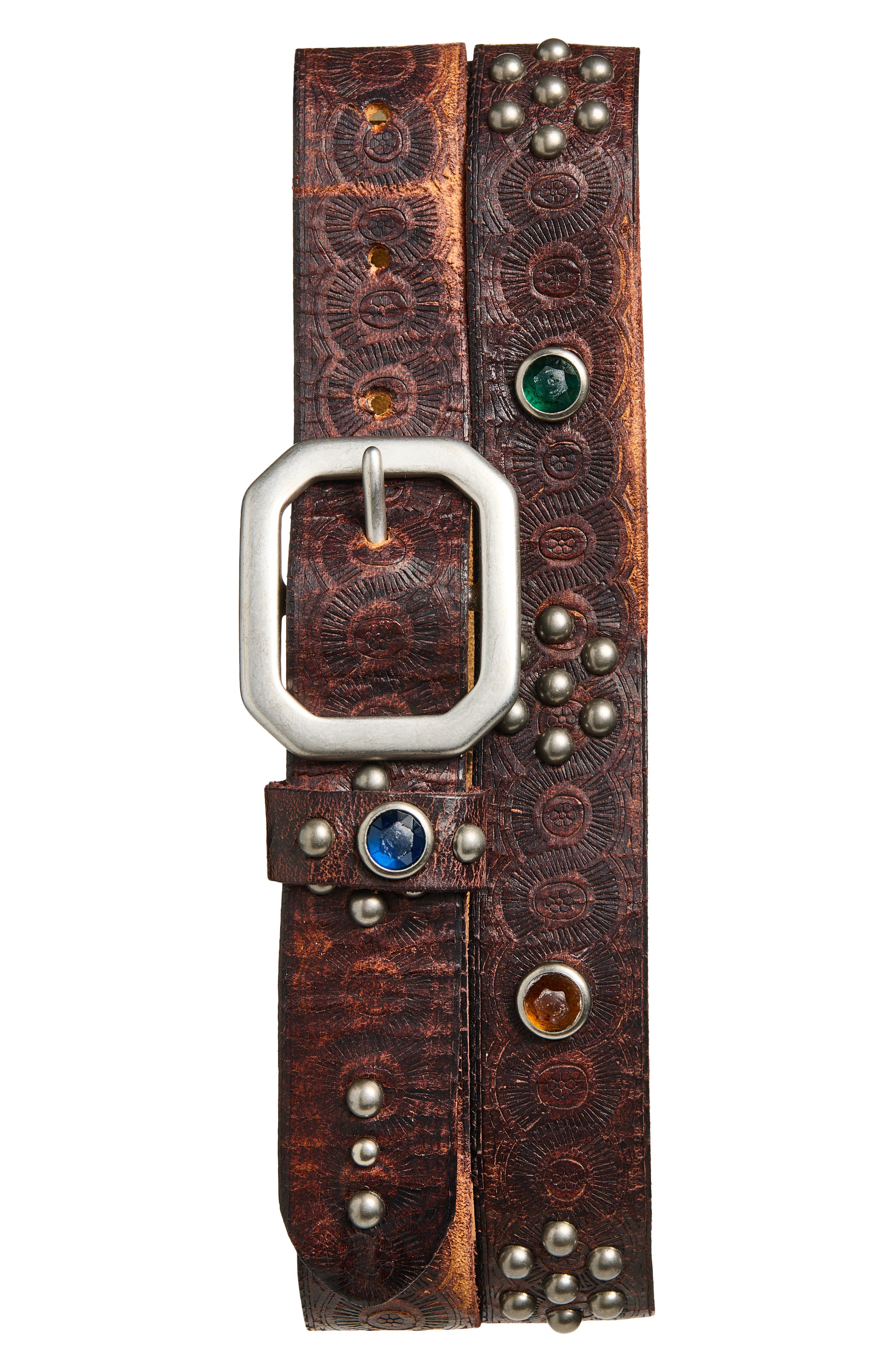 Double RL Rasco Studded Leather Belt (Men) | Nordstrom