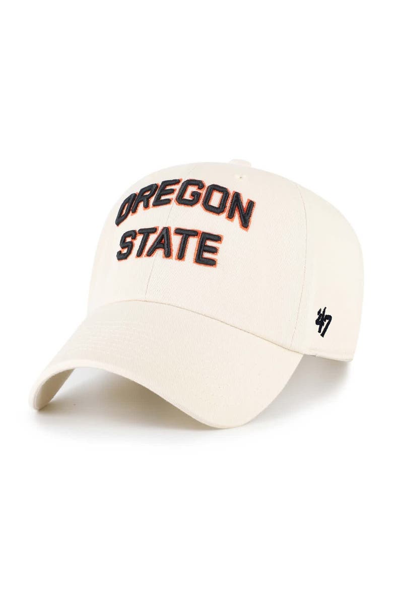 Men's '47 Sand Oregon State Beavers Vault Clean Up Adjustable Hat, Main, color, Sand