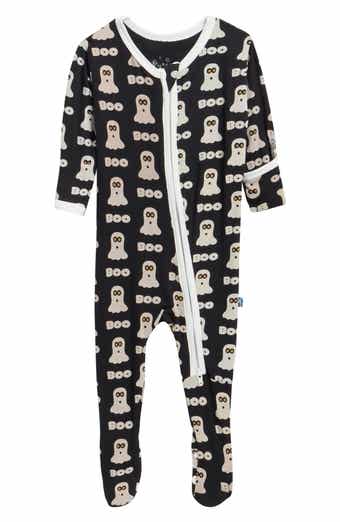Midnight Boo Halloween Stretch Viscose Footie