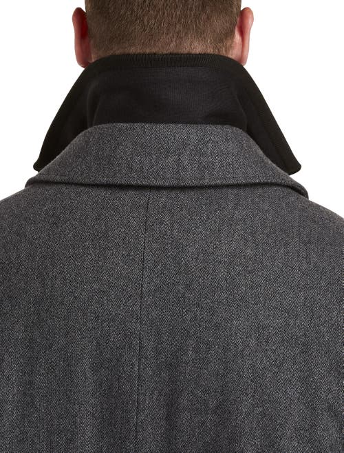 CALVIN KLEIN CALVIN KLEIN HERRINGBONE ZALE OVERCOAT 