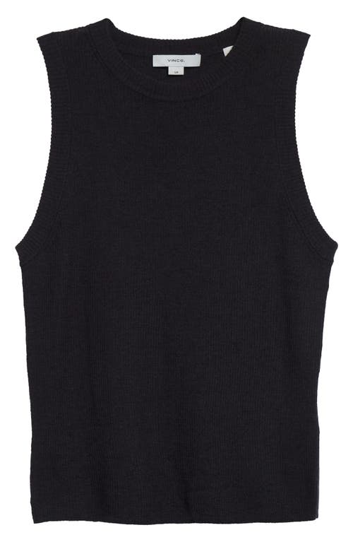 Vince High-neck Cashmere-silk Tank Top In Dark Night Lake