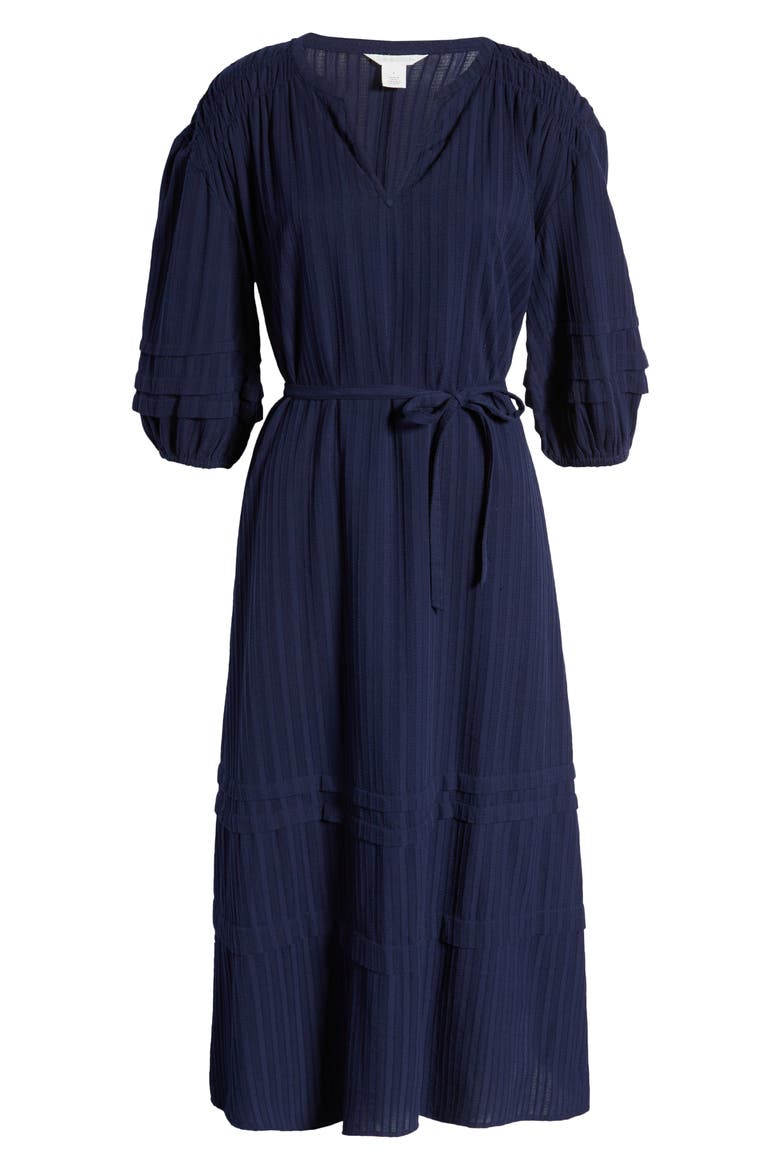 Vacation Cotton Midi Dress, Alternate, color, NAVY PEACOAT