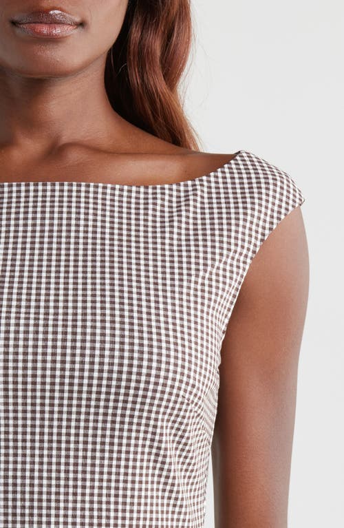 Staud Walker Micro Check Sheath Dress
