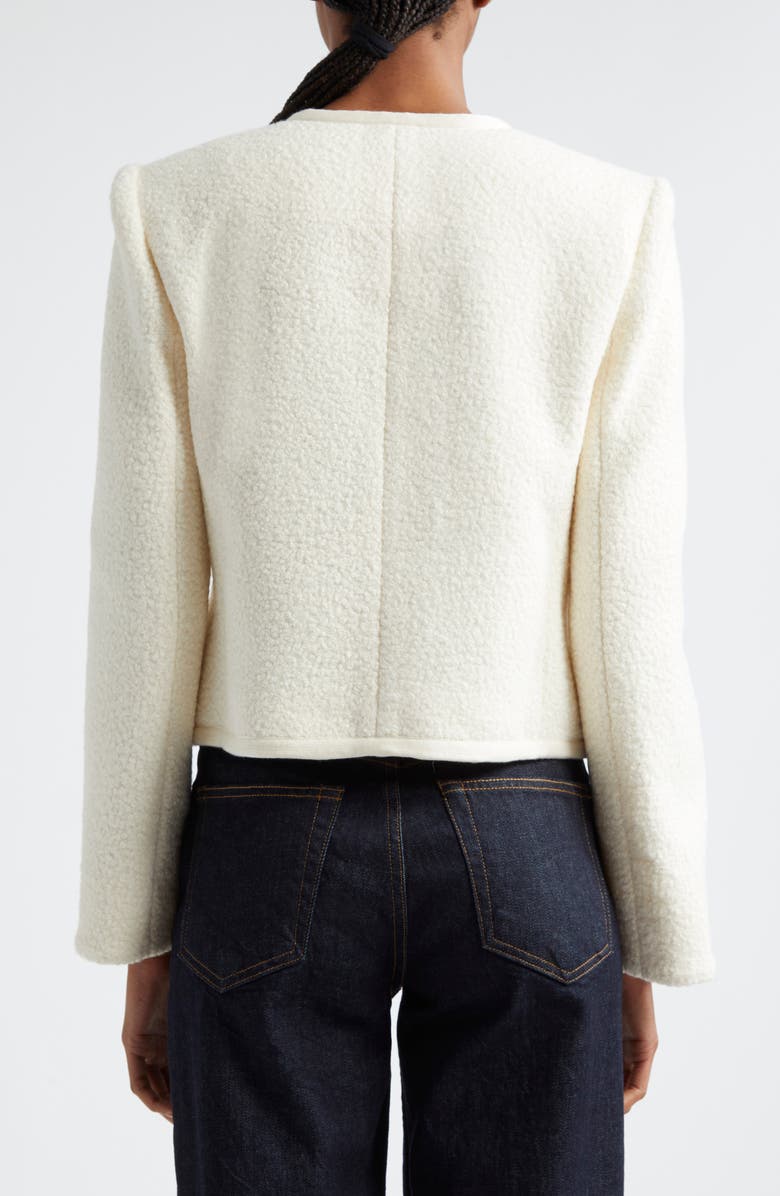 Cinq à Sept Junia Bouclé Jacket, Alternate, color, Ivory