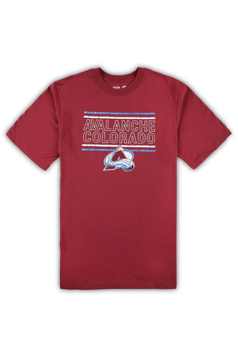 Men's Burgundy Colorado Avalanche Big & Tall T-Shirt & Pajama Pants Sleep Set, Alternate, color, Navy