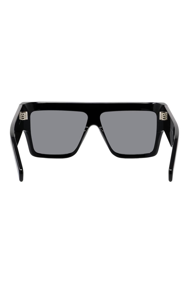 Bold 3 Dots Square Sunglasses, Alternate, color, SBLK/SMK