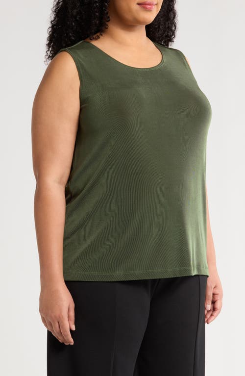 Vikki Vi Stretch Knit Tank In Olive