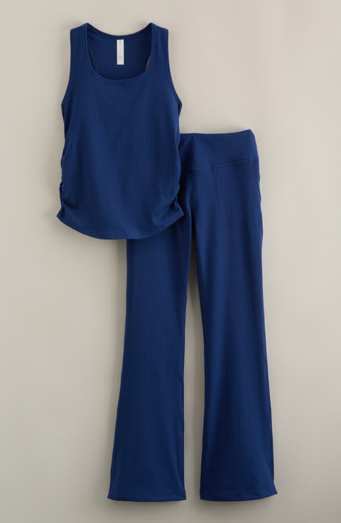 Kids' On Pace Rib Tank & Pants Set (Big Kid)