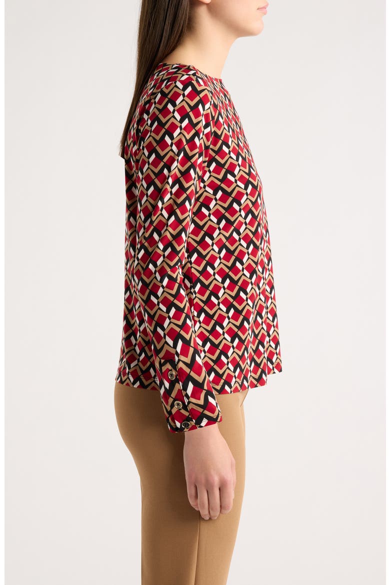 Geometric Boat Neck Top, Alternate, color, ANNE BLACK MULTI