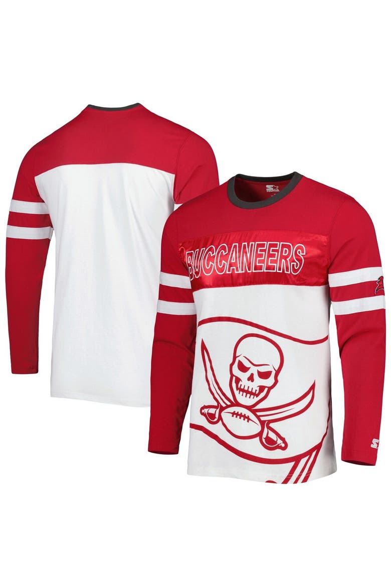 Men's Starter Red/White Tampa Bay Buccaneers Halftime Long Sleeve T-Shirt, Main, color, Red