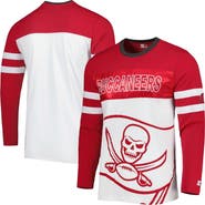 STARTER Men's Starter Red/White Tampa Bay Buccaneers Halftime Long Sleeve T-Shirt