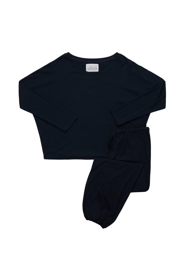 Pima Knit Simple Set, Alternate, color, Classic Midnight