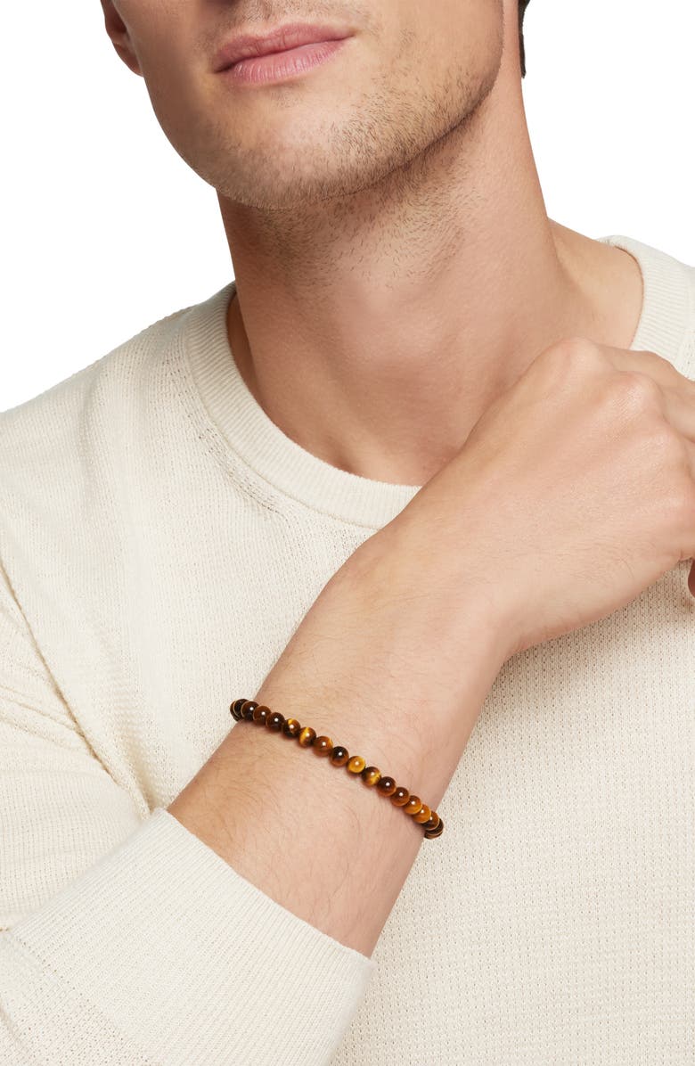 David Yurman Tiger's Eye Spiritual Bead Bracelet, Alternate, color, Tigers Eye