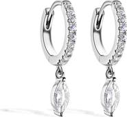Mazin Jewels Marquise Huggies
