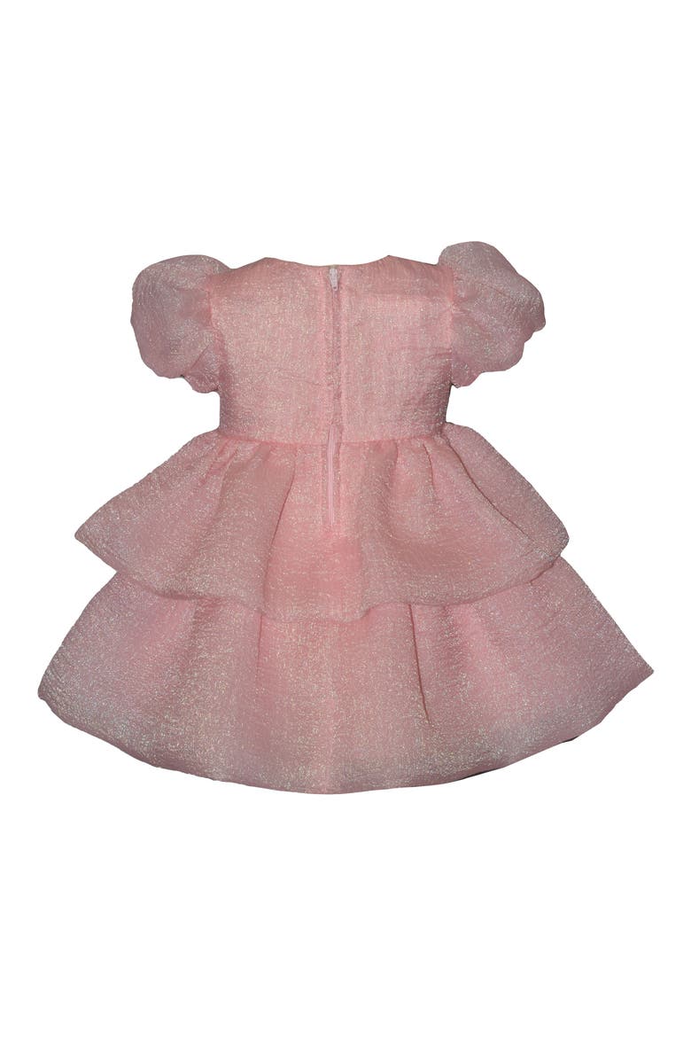 Layered Crinkled Party Dress, Alternate, color, PINK