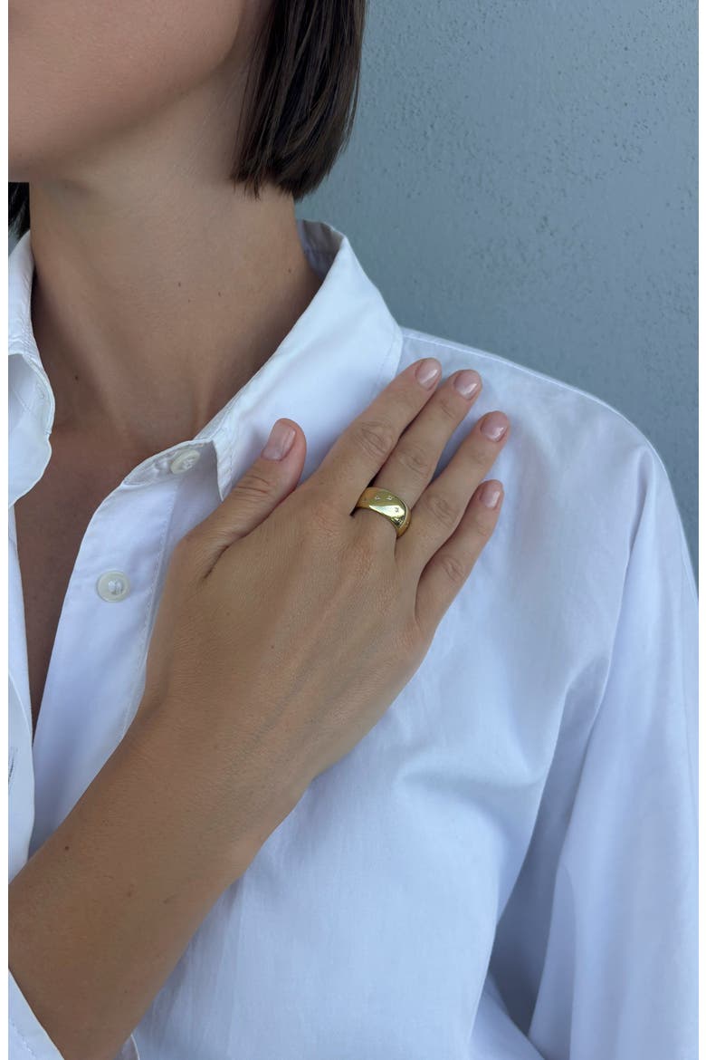 Chubby Stars Band Ring, Alternate, color, GOLD