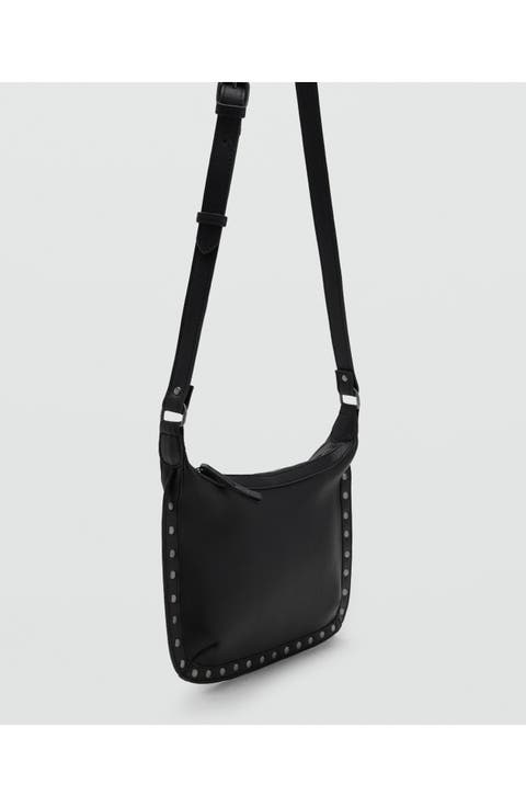 Stud Leather Crossbody Bag