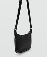 MANGO TEEN Stud Leather Crossbody Bag