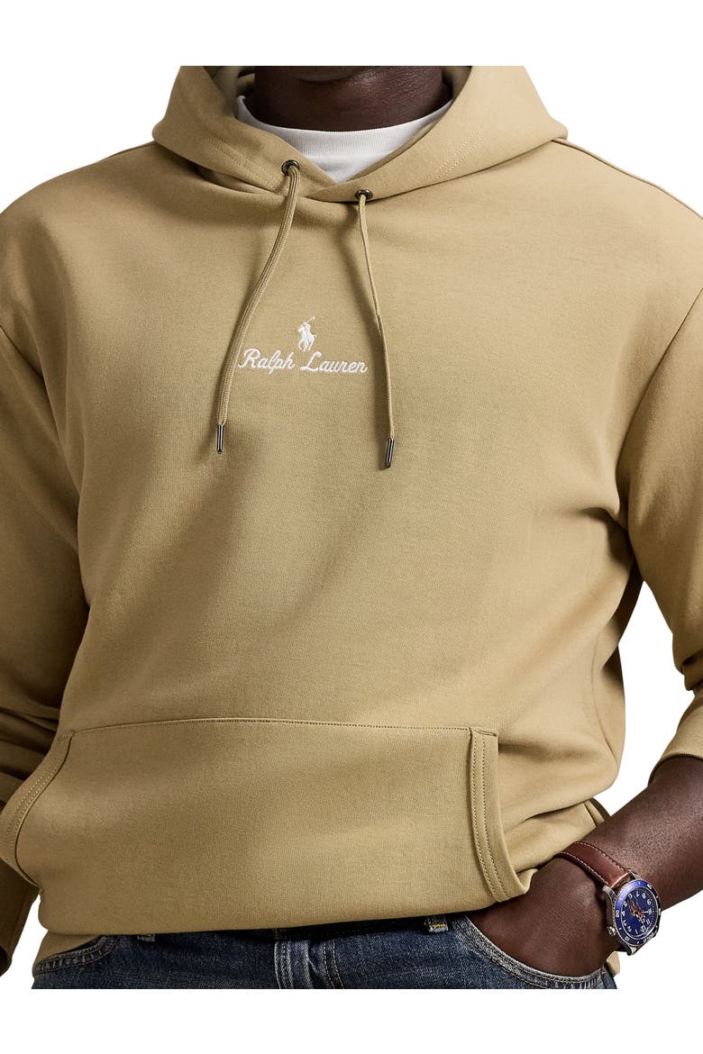 Big & Tall Logo Double-Knit Hoodie, Alternate, color, SURREY TAN
