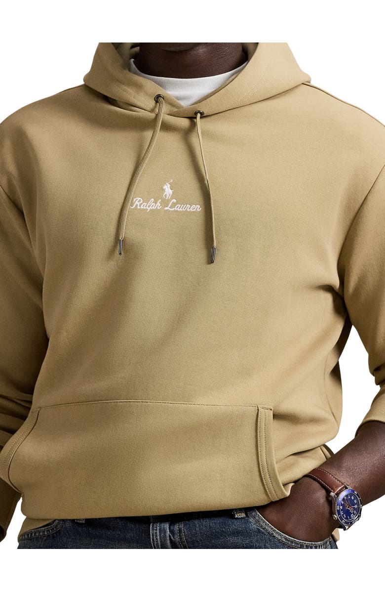 Polo Ralph Lauren Big & Tall Logo Double-Knit Hoodie, Alternate, color, Surrey Tan