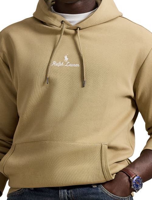 Polo Ralph Lauren Big & Tall Logo Double-knit Hoodie In Brown