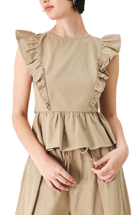 Ruffle Peplum Top