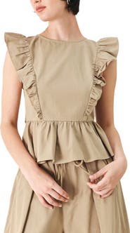 FREEMARKET Ruffle Peplum Top