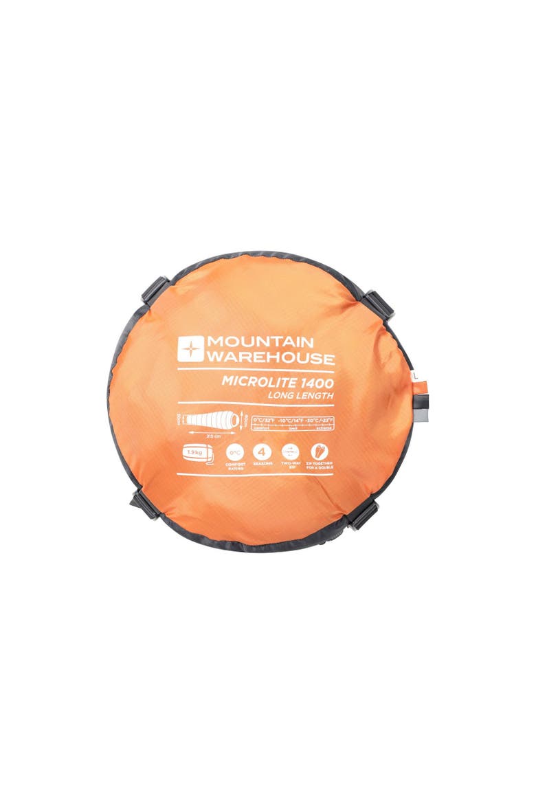 Microlite 1400 Right Zip Winter Mummy Sleeping Bag, Alternate, color, Fiery Coral