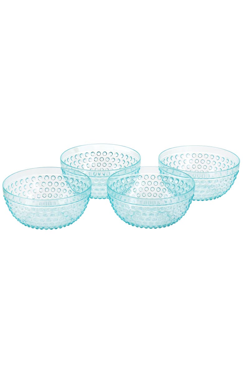 Gibson Home Plastic Bowl Set with Serving Bowl, Alternate, color, Crystal Blue