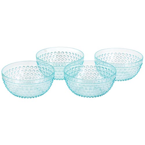 Gibson Home Plastic Bowl Set With Serving Bowl In Light Blue In Blue