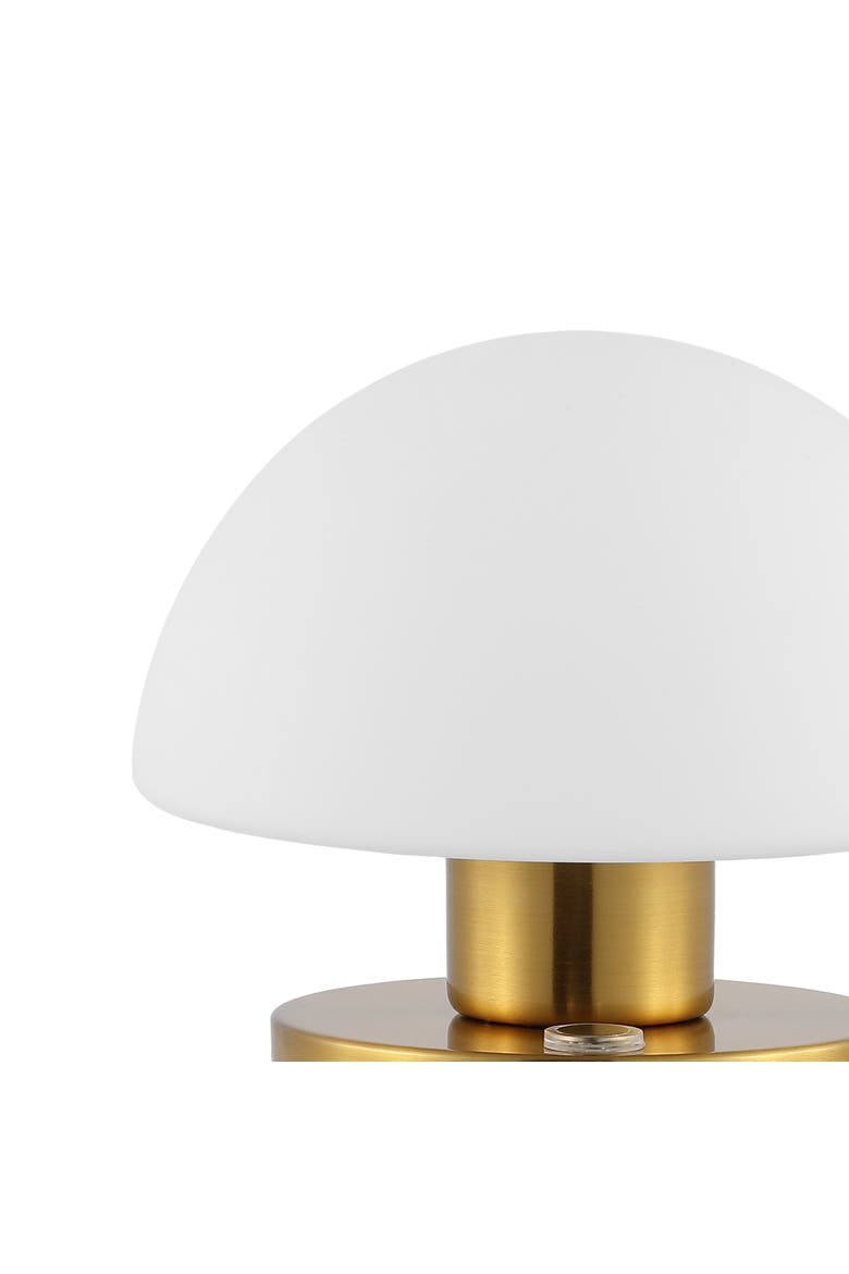 Zoe Modern Minimalist Iron Rechargeable Integrated Portable LED Table Lamp, Alternate, color, Brass Gold