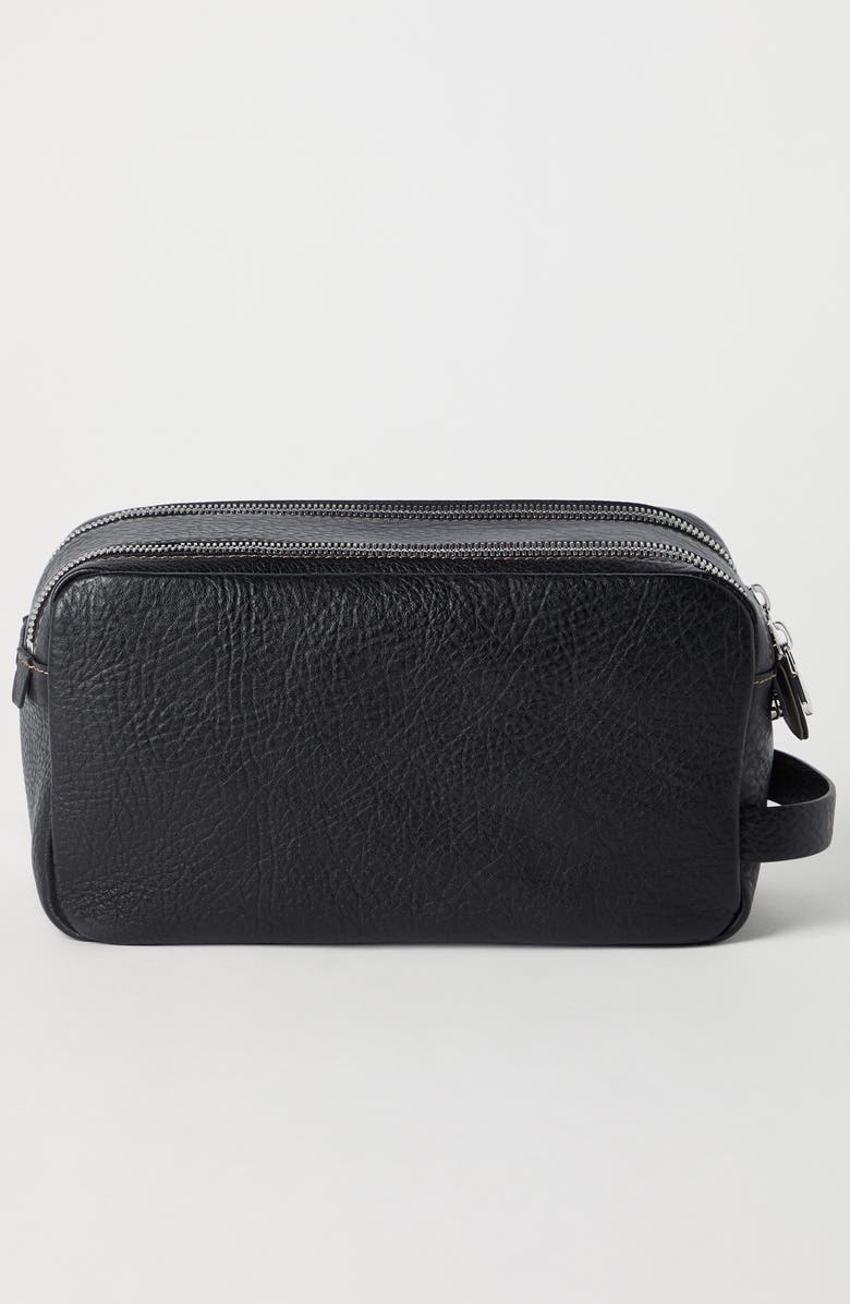 Brunello Cucinelli Beauty case with double zipper, Alternate, color, Black