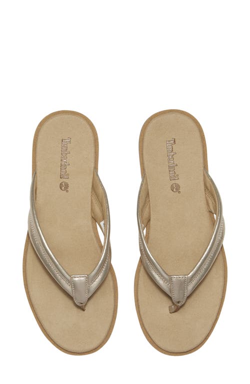 Timberland Calista Bay Flip Flop In Gold