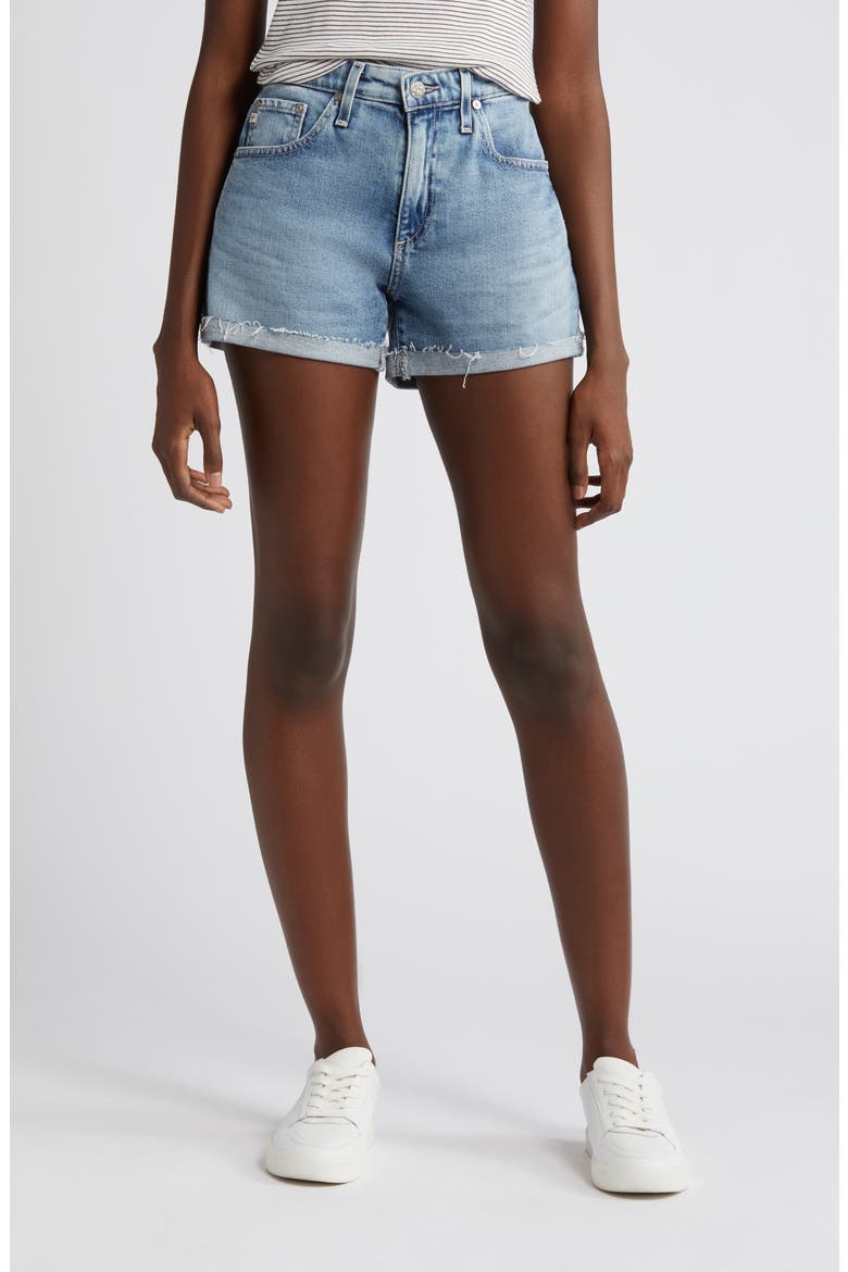 Hailey High Waist Cutoff Denim Shorts, Main, color, 20 YEARS HILLTOP