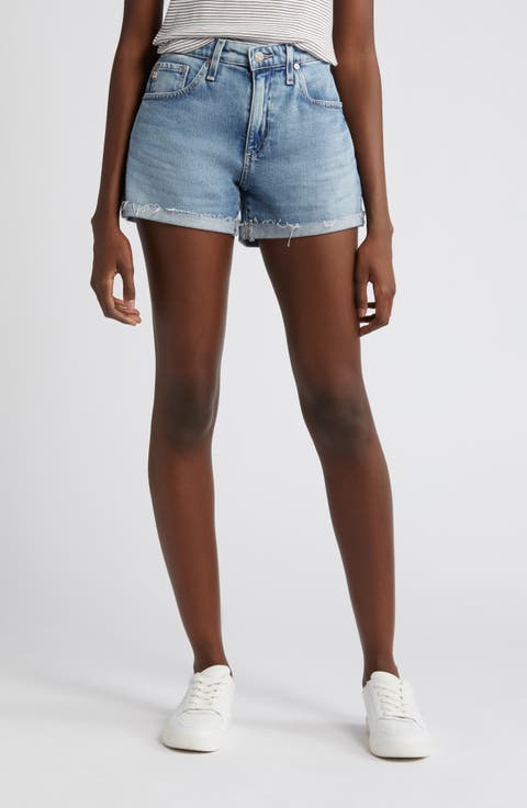 Hailey High Waist Cutoff Denim Shorts